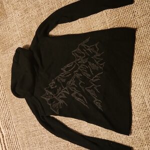 Krimson & Klover Merino Wool black mountain cowl neck sweater size L